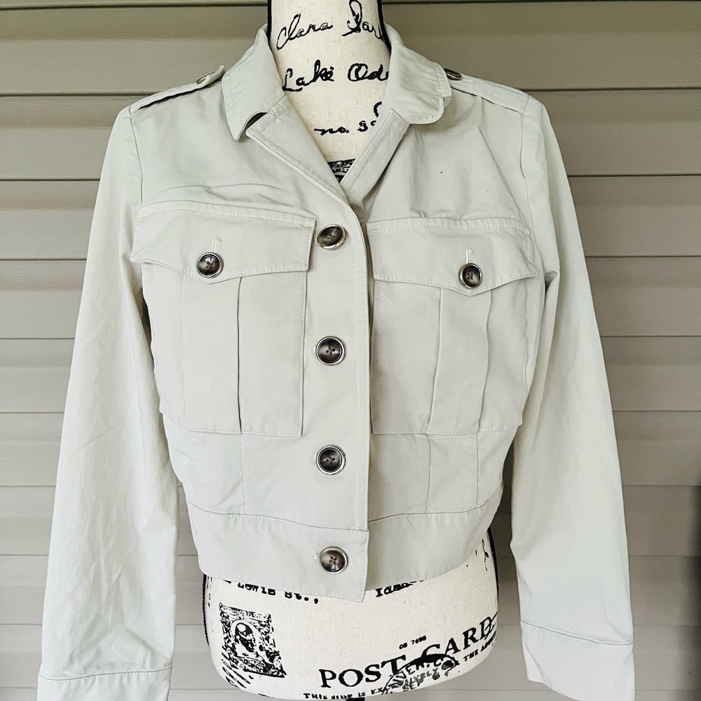 WHBM $170 Cropped Utility Jacket